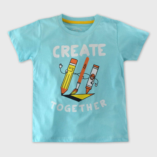 Create together T-shirt (Light blue)