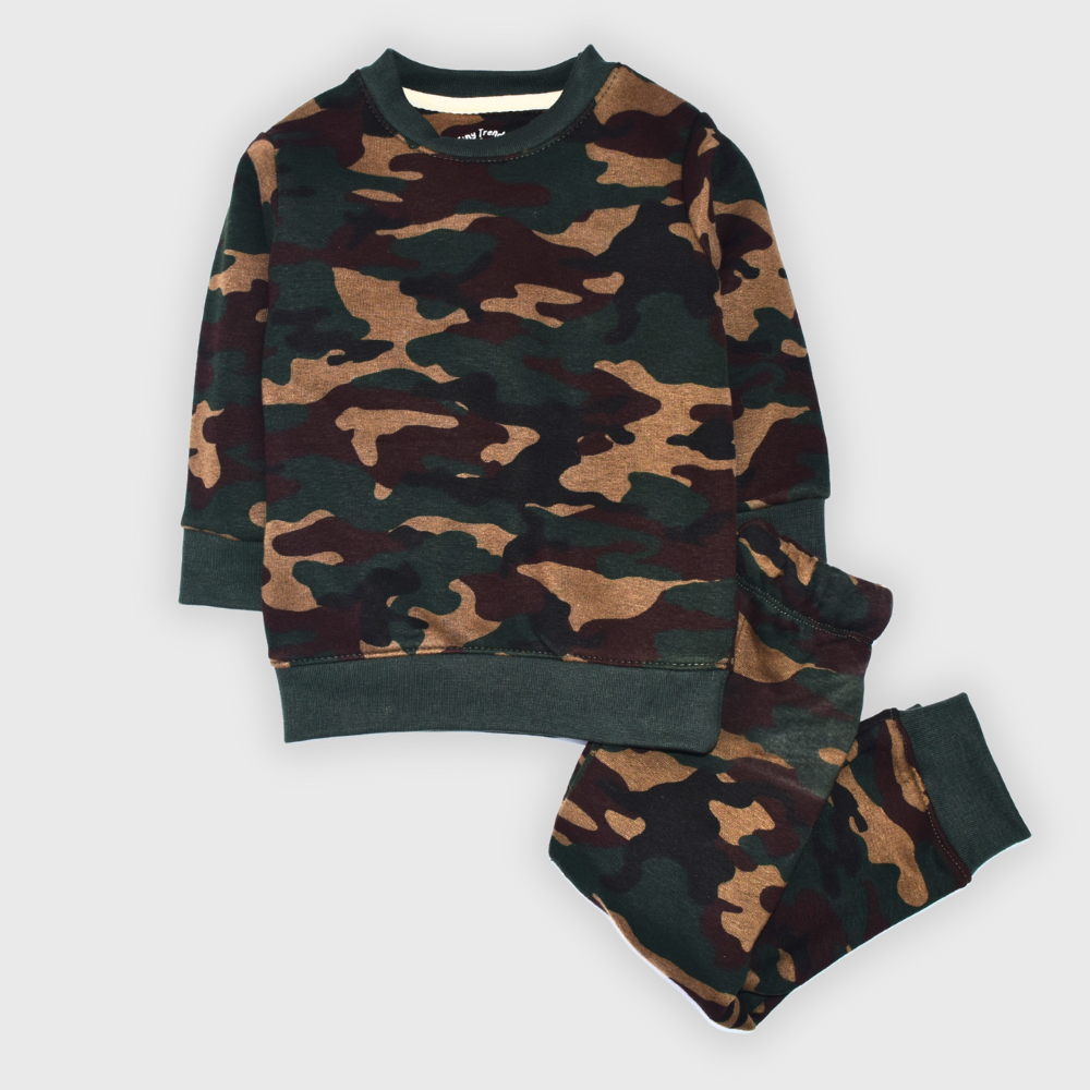Camouflage Fleece Tracksuit/ 2 Piece Pajama set