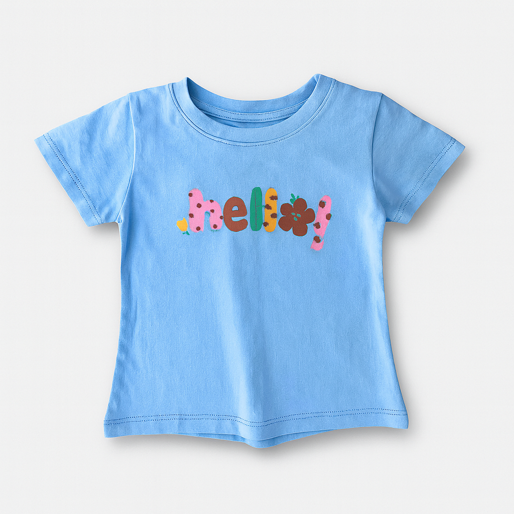 Kids Hello Doodle Top (Sky Blue)