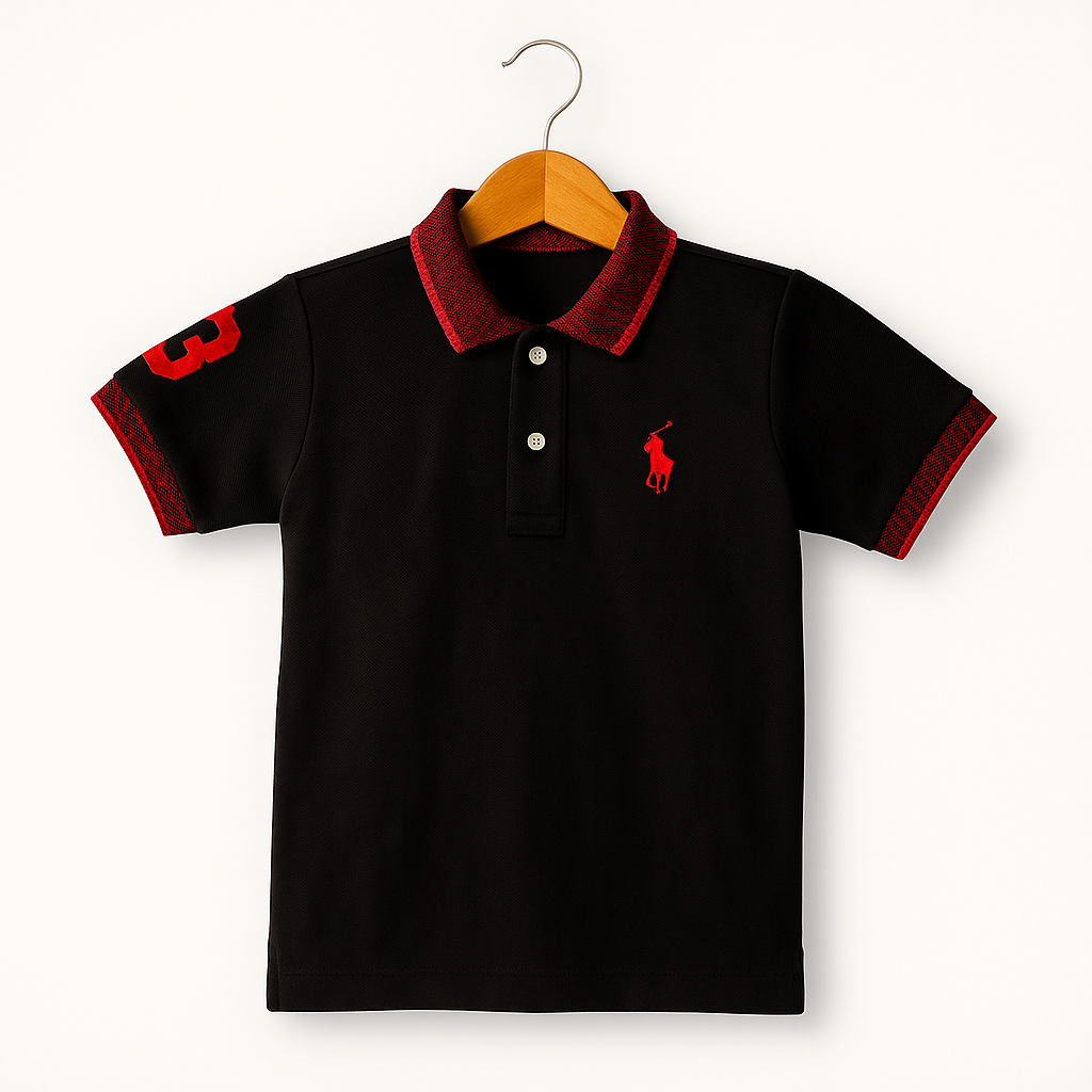 Kids Classic Polo (Black)