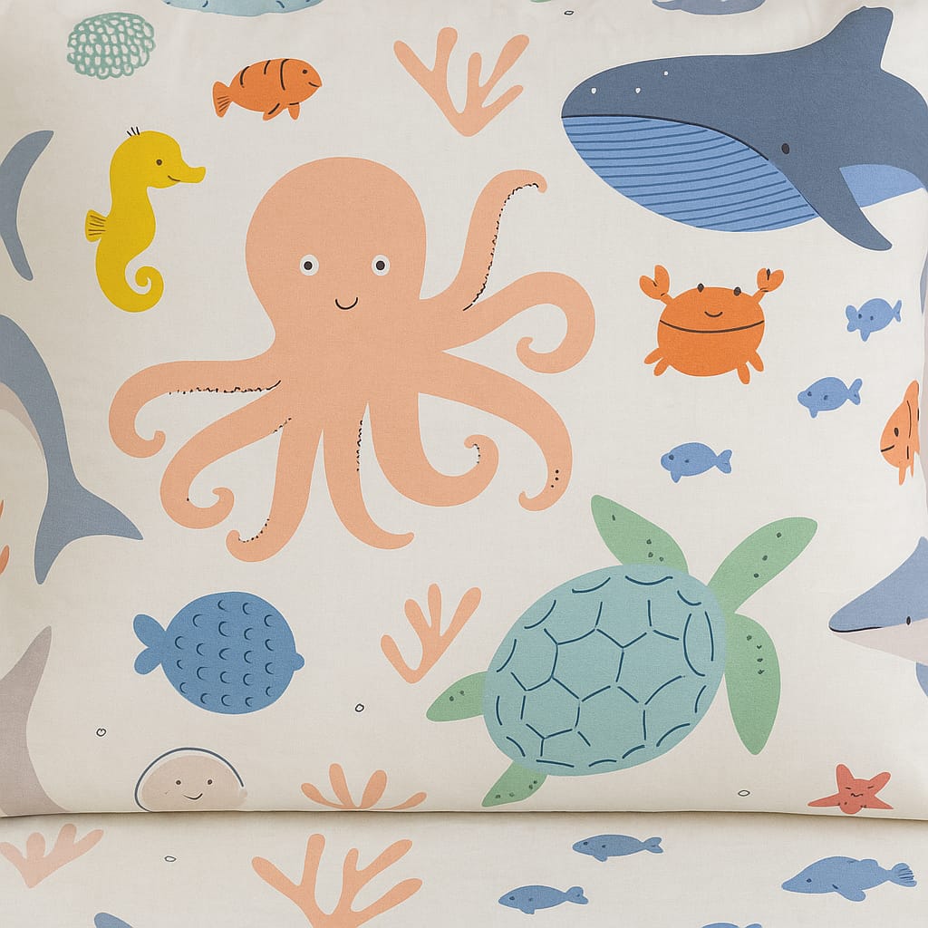 Kids Ocean Friends Cotton Single Bedsheet
