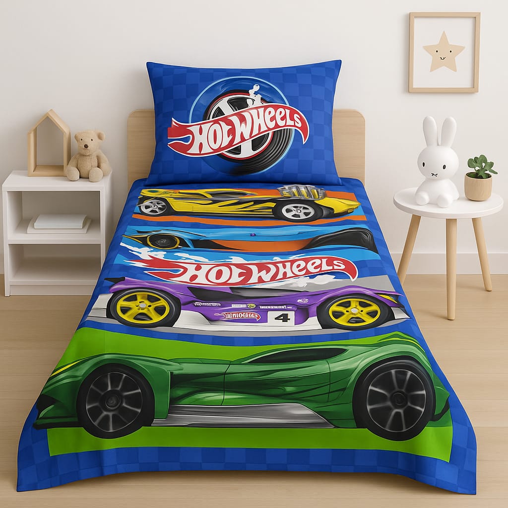 Hot Wheels Dream Racer Bedsheet Set – For Little Speed Champions