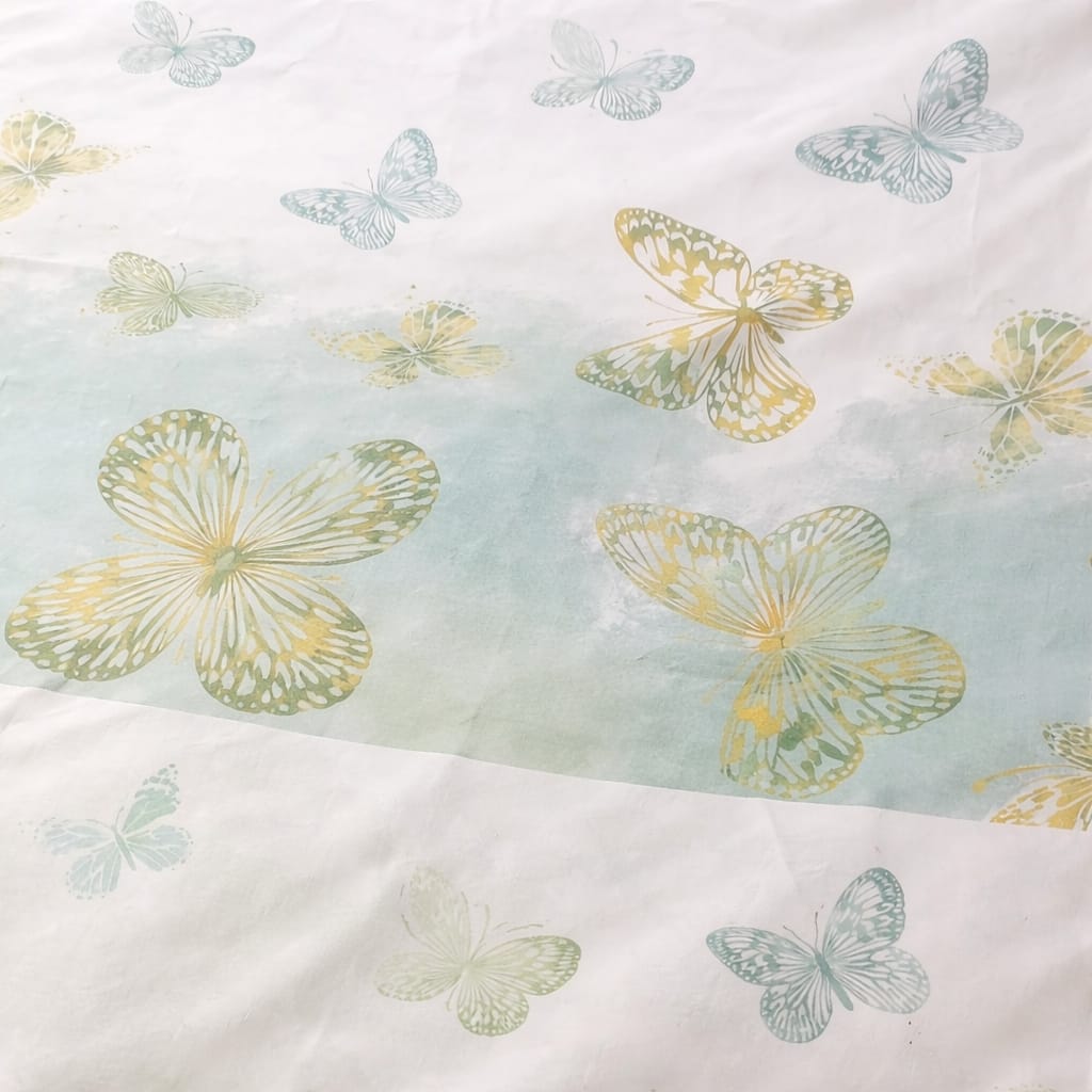 Butterfly Bloom Kids Bedsheet (mint green)