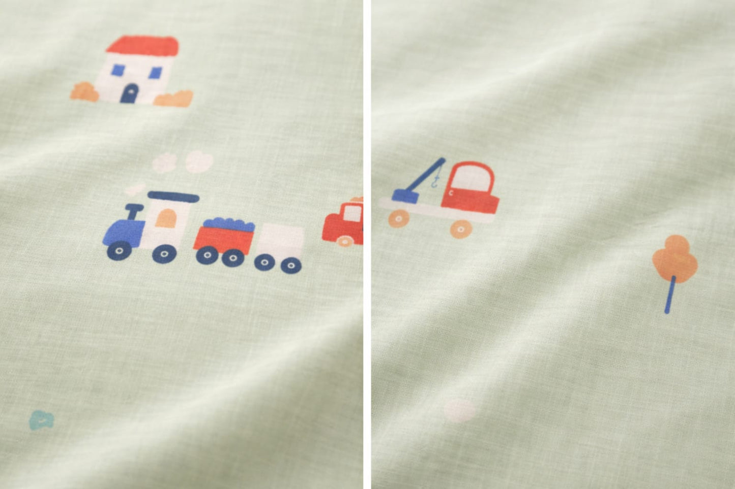 TinyTrendz Little Wheels Pistachio Bedsheet Set