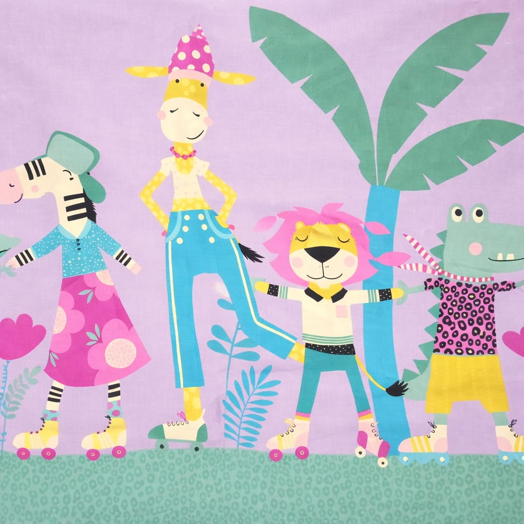 Kids Jungle Friends Adventure Bedsheet Set – Single Bed