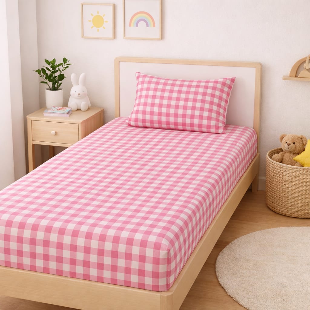 Candy Check Kids Single Bedsheet Set