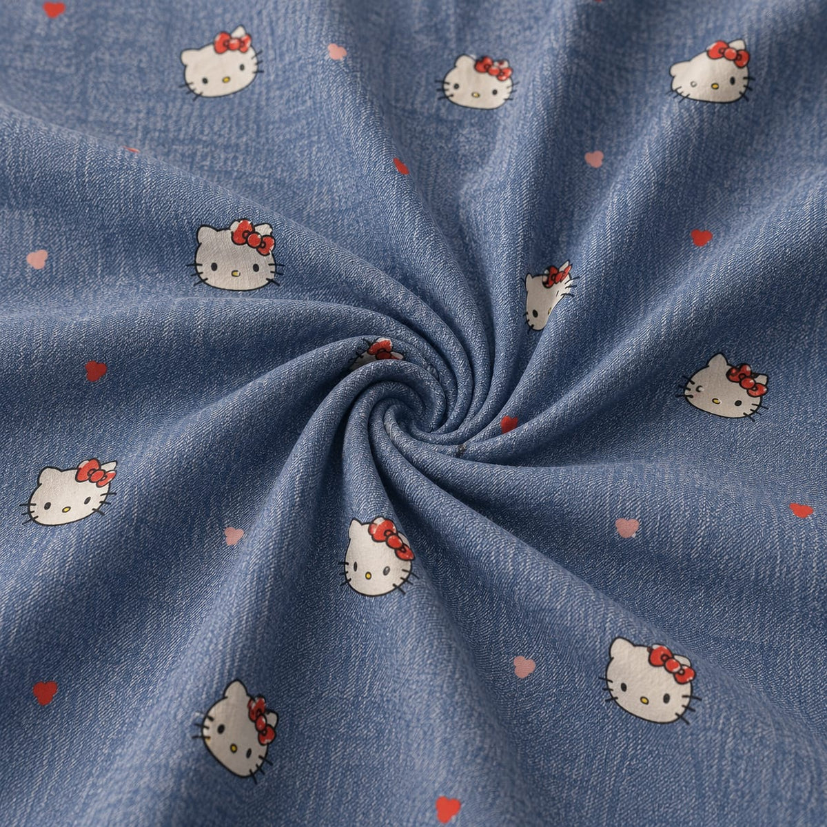 Kitty Denim Dream Single Fitted bedsheet set
