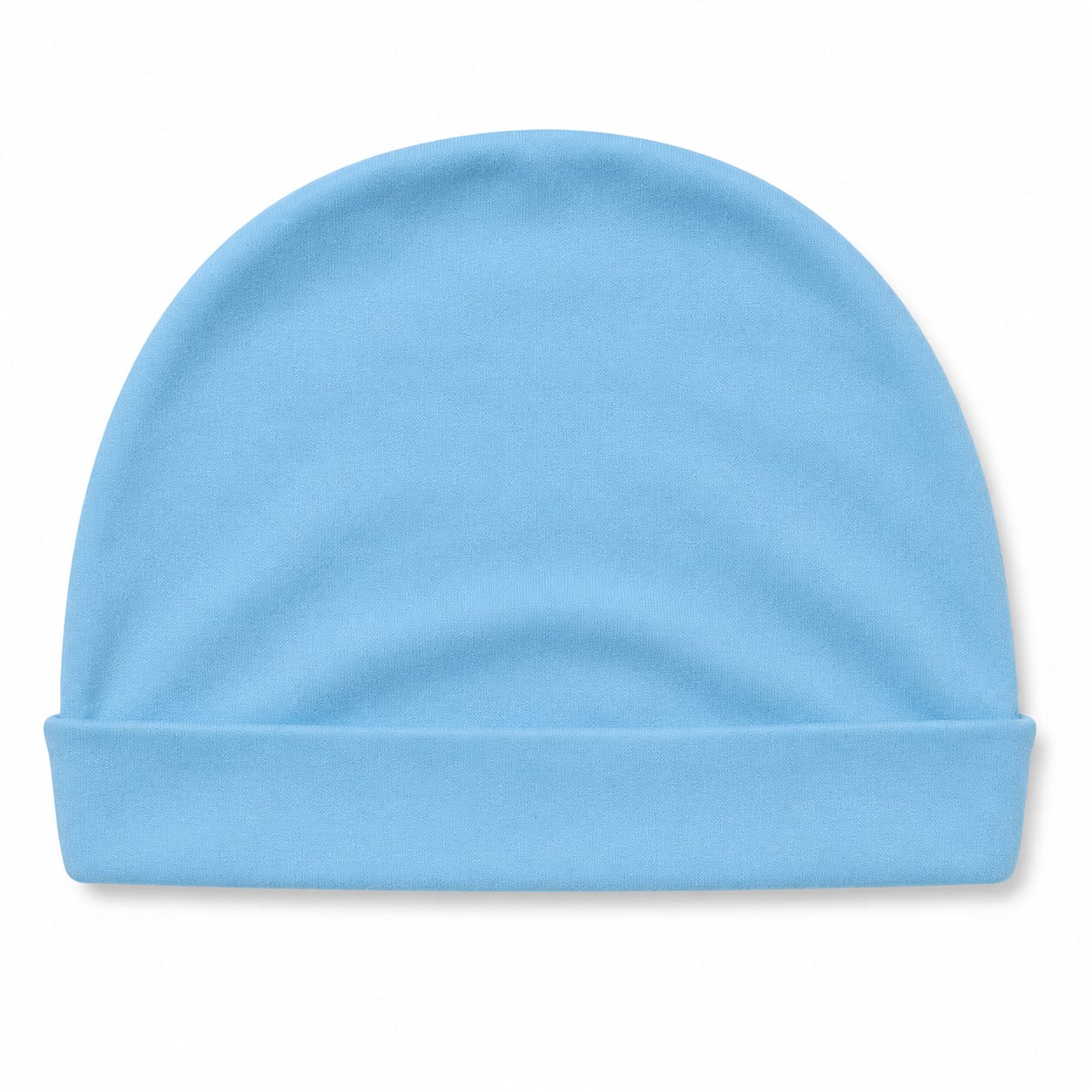 Sky Blue Newborn Baby Cap – Soft Cotton Infant Beanie