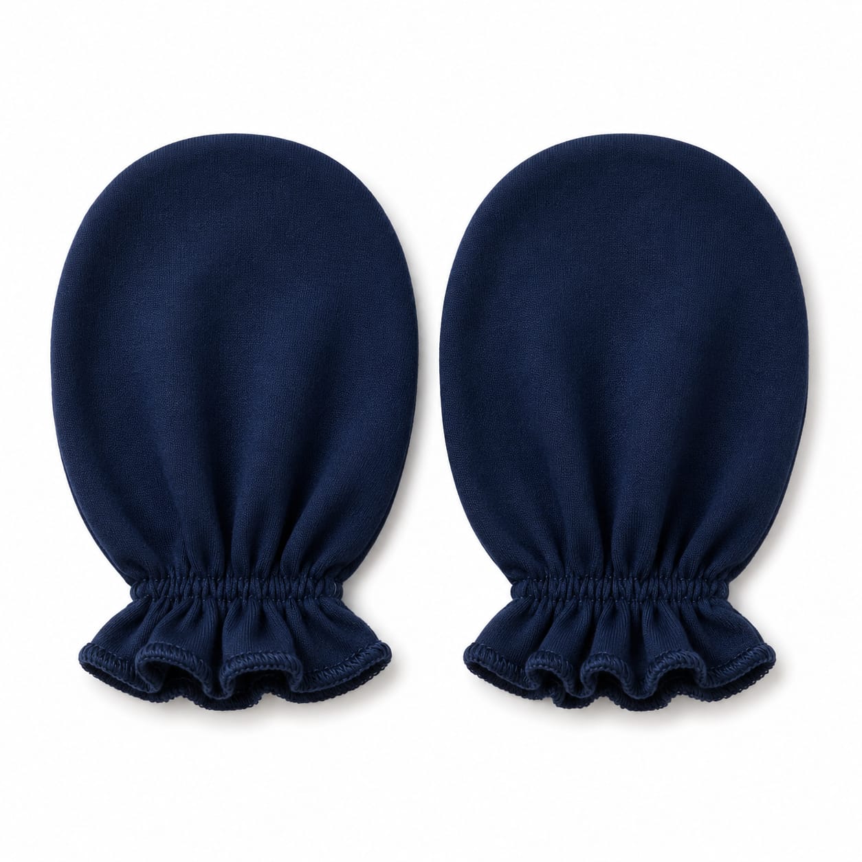 Classic Navy Newborn Scratch Mittens – Soft Cotton Baby Gloves