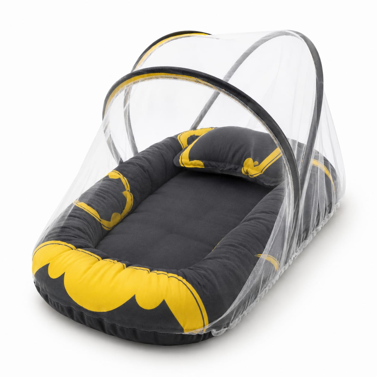 Hero Series Portable Baby Lounger & Protective Canopy – Dark Knight Edition