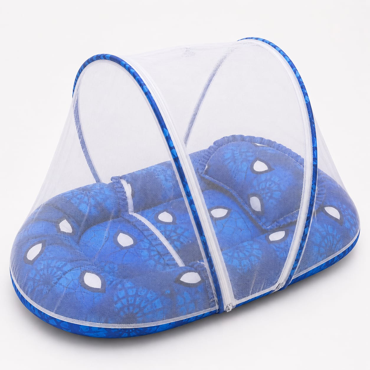 Spider Hero Baby Nest with Mosquito Net – Royal Blue Infant Lounger