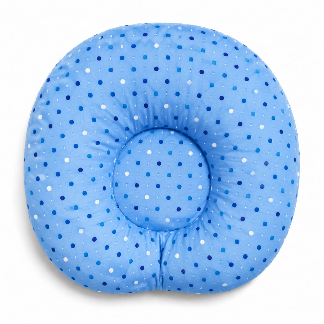 Powder Blue Polka Dot Baby Head Support Pillow