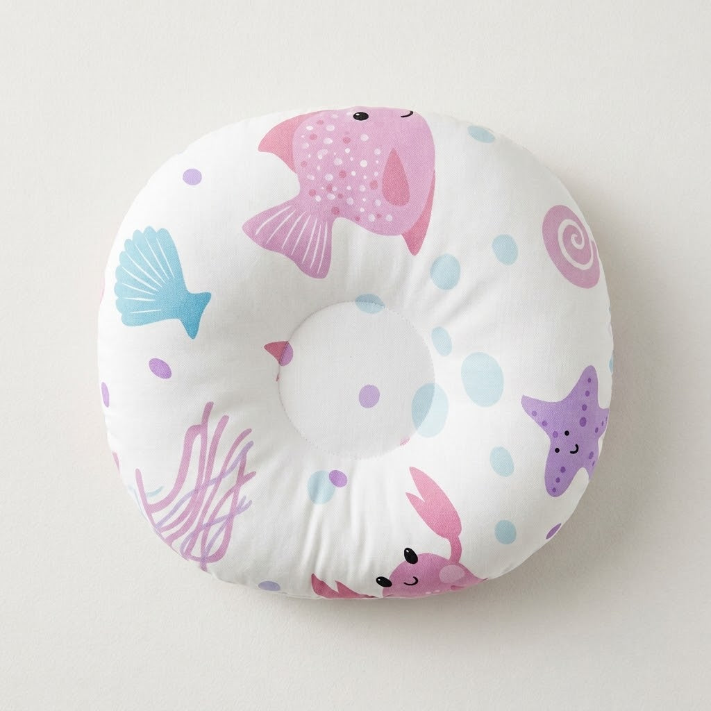 Pastel Ocean Friends Baby Support Pillow