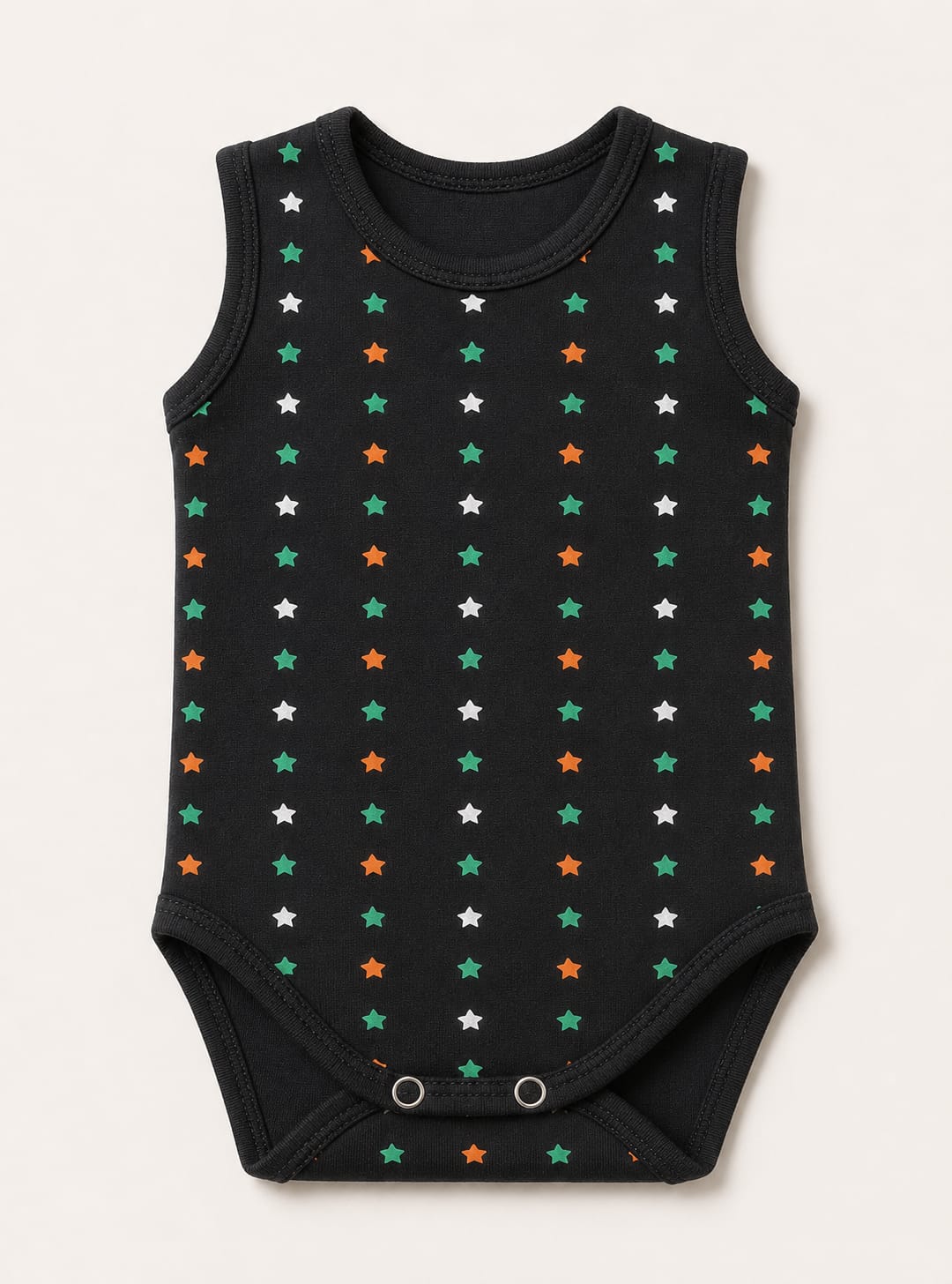 Star Trail Baby Bodysuit Black