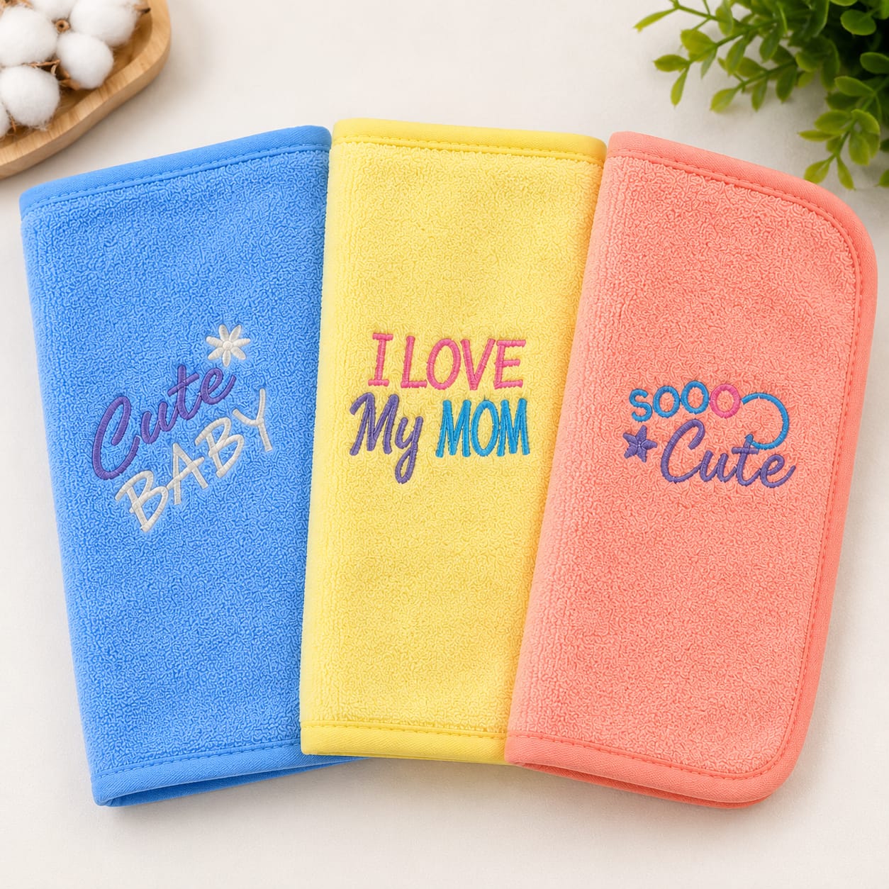 Premium Baby Washcloth Set – 3 Pack