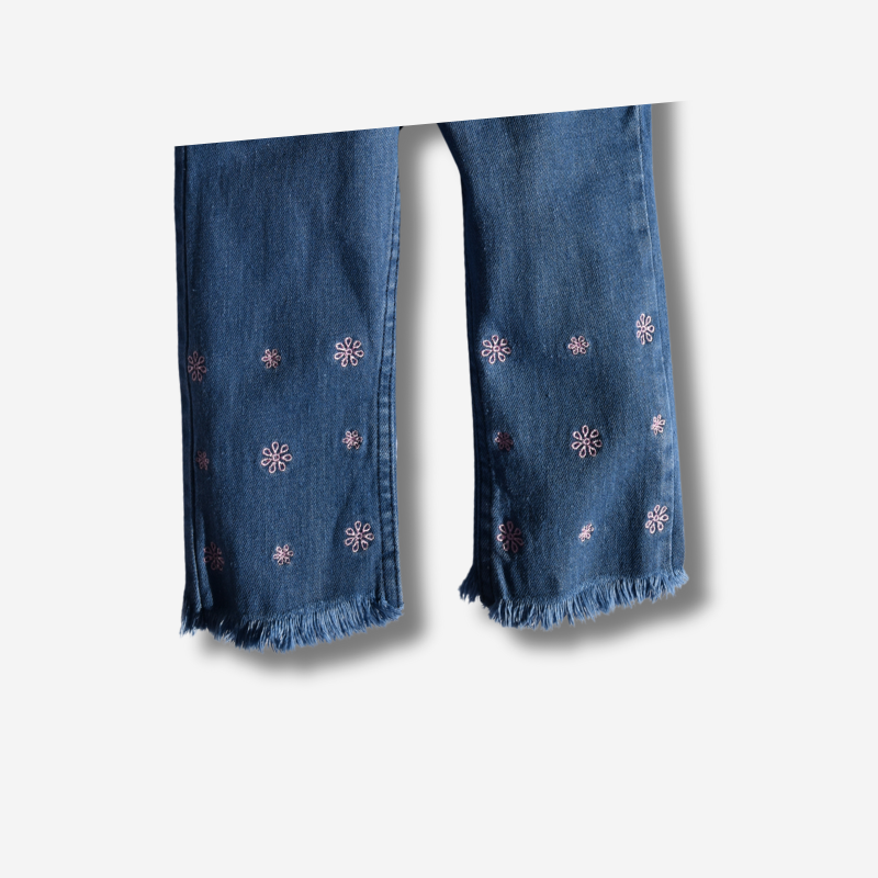 Daisy Fray Denim – Dark Blue