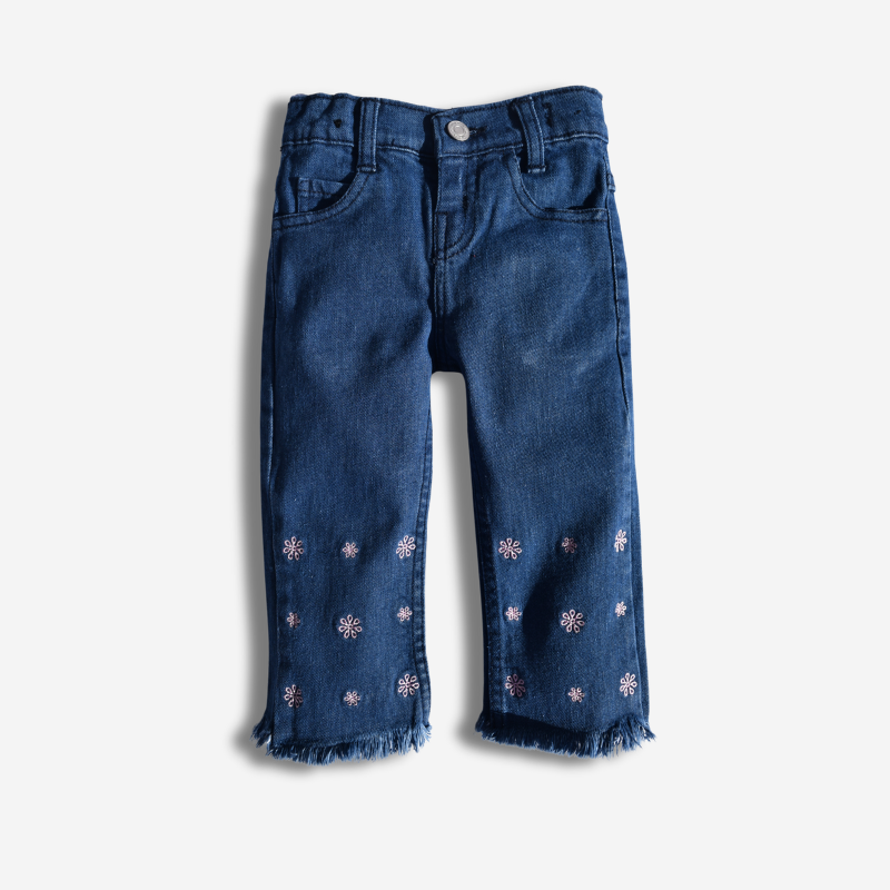 Medium Blue - Blossom Hem Denim