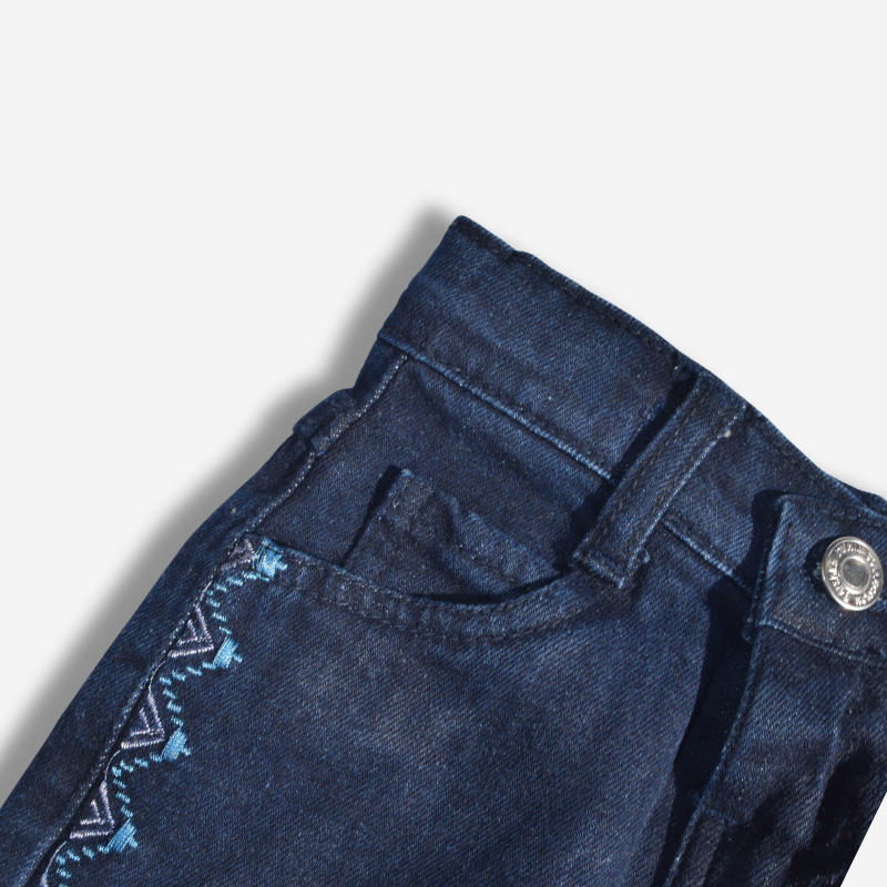 Boho Stitch Denim - Deep Indigo