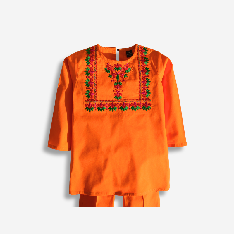 Narang Bahaar (Orange & Multi Embroidery) ๐