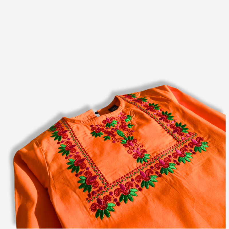 Narang Bahaar (Orange & Multi Embroidery) ๐