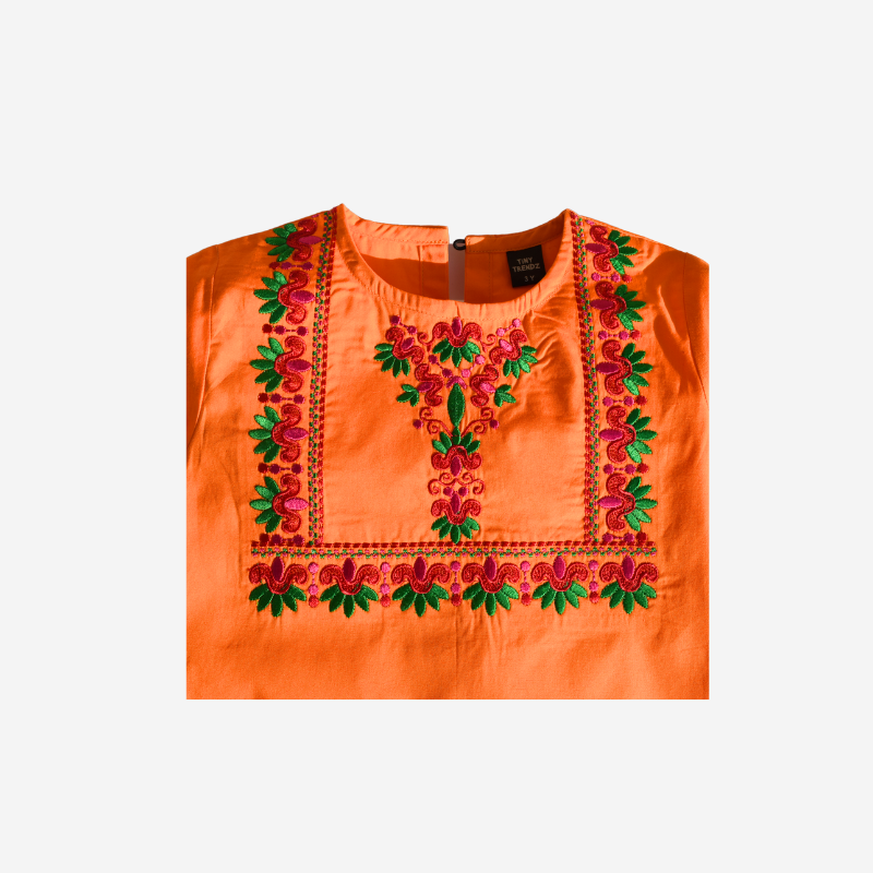 Narang Bahaar (Orange & Multi Embroidery) ๐