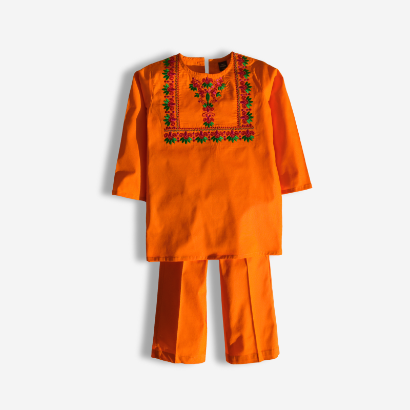 Narang Bahaar (Orange & Multi Embroidery) ๐