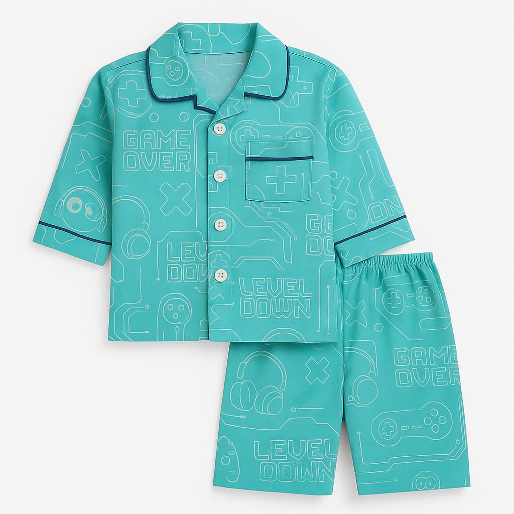 Game Mode Cotton Nightsuit (sky blue)