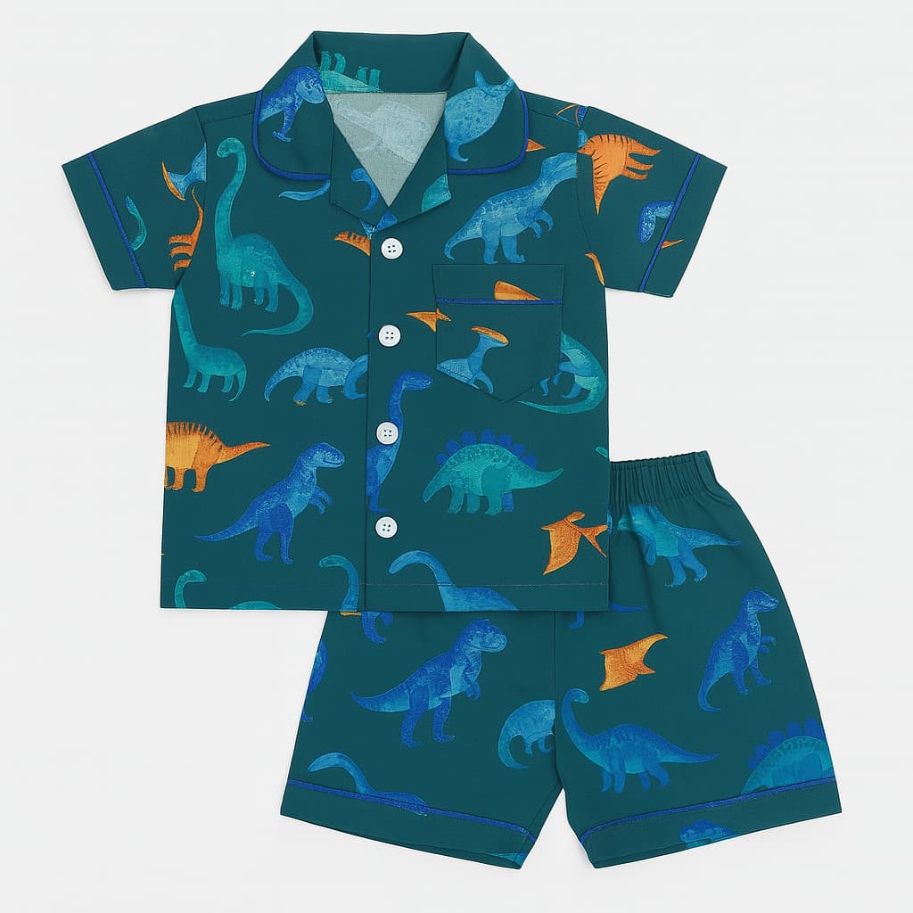 Dino Dreams Night Suit-Shorts set π¦β¨