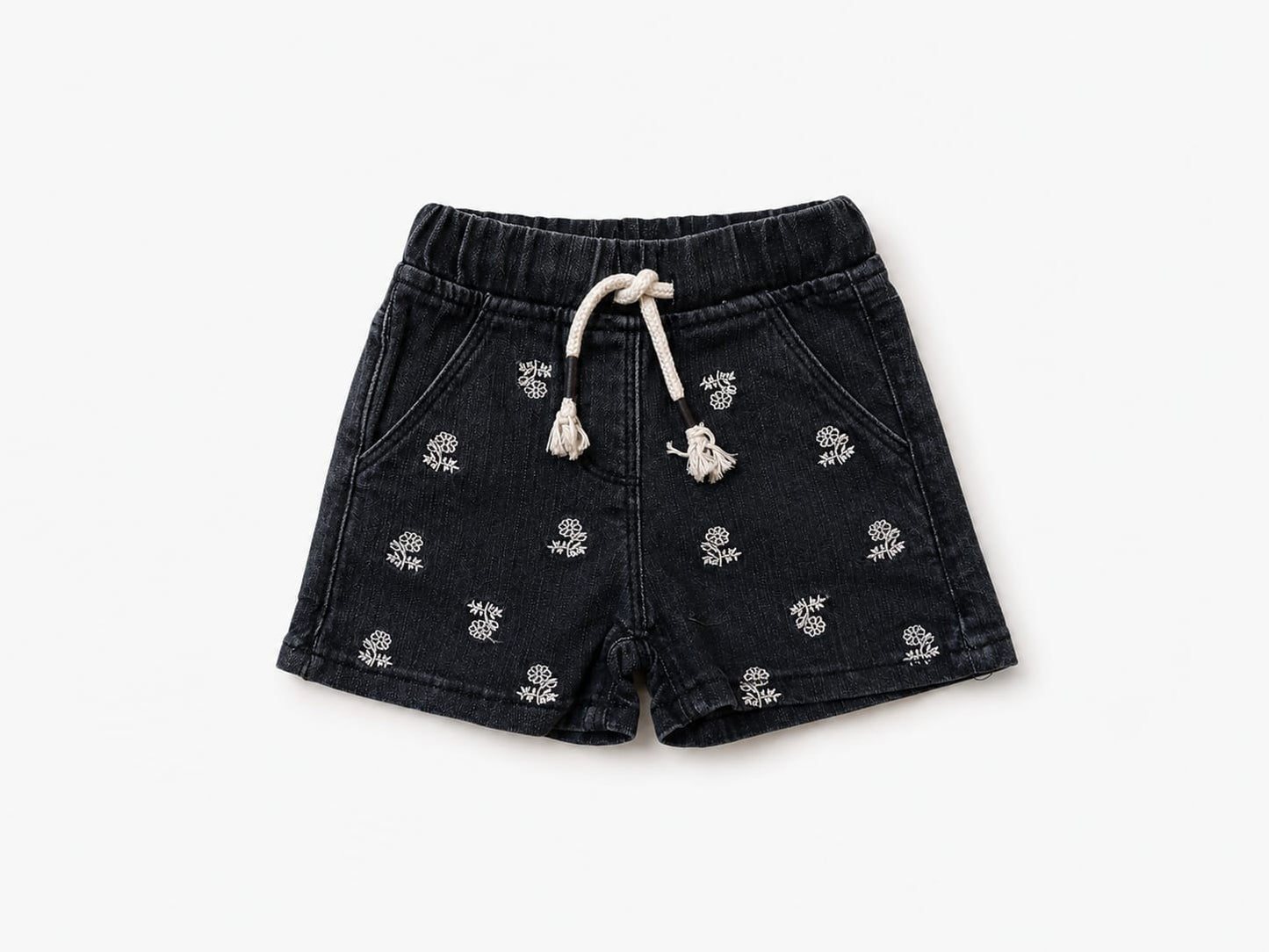 Tiny Bloom Denim Shorts