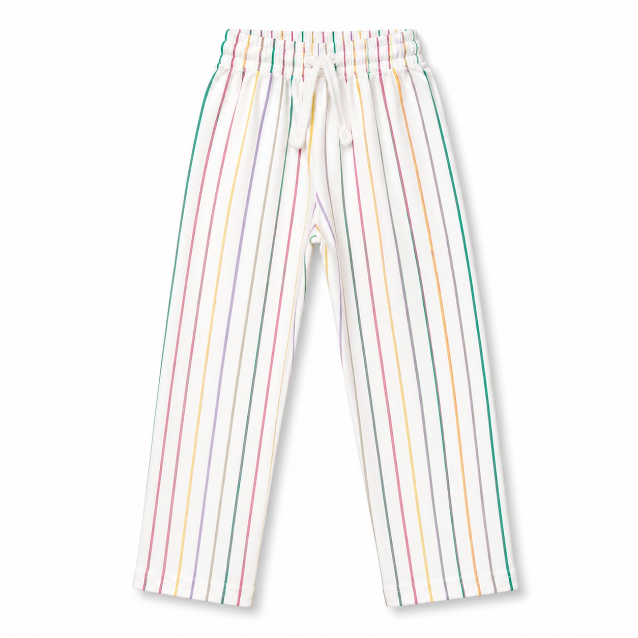 Pastel Rainbow Stripes Kids Cotton Co-Ord Set