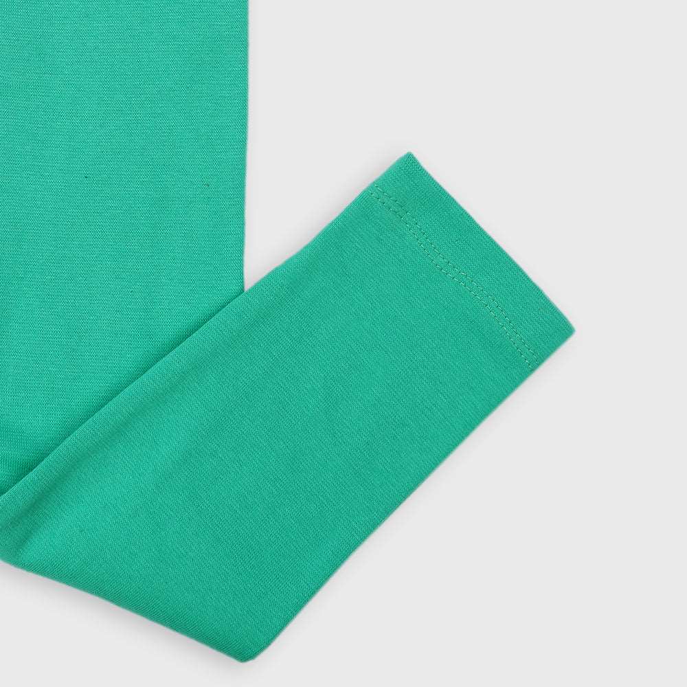 Solid Leggings for Girls Turquoise Green