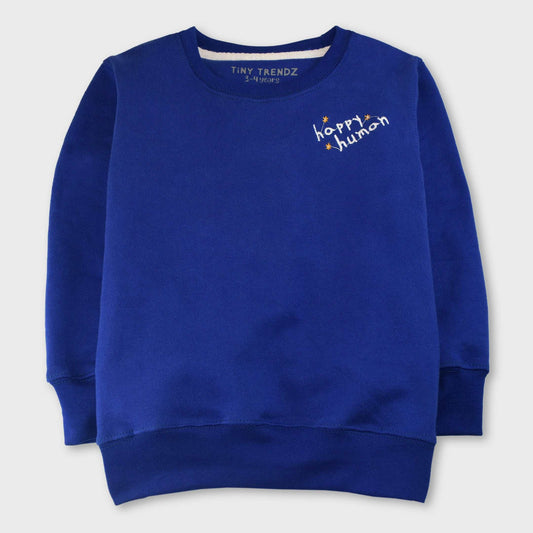 Happy Human Kids sweatshirt (Royal Blue)