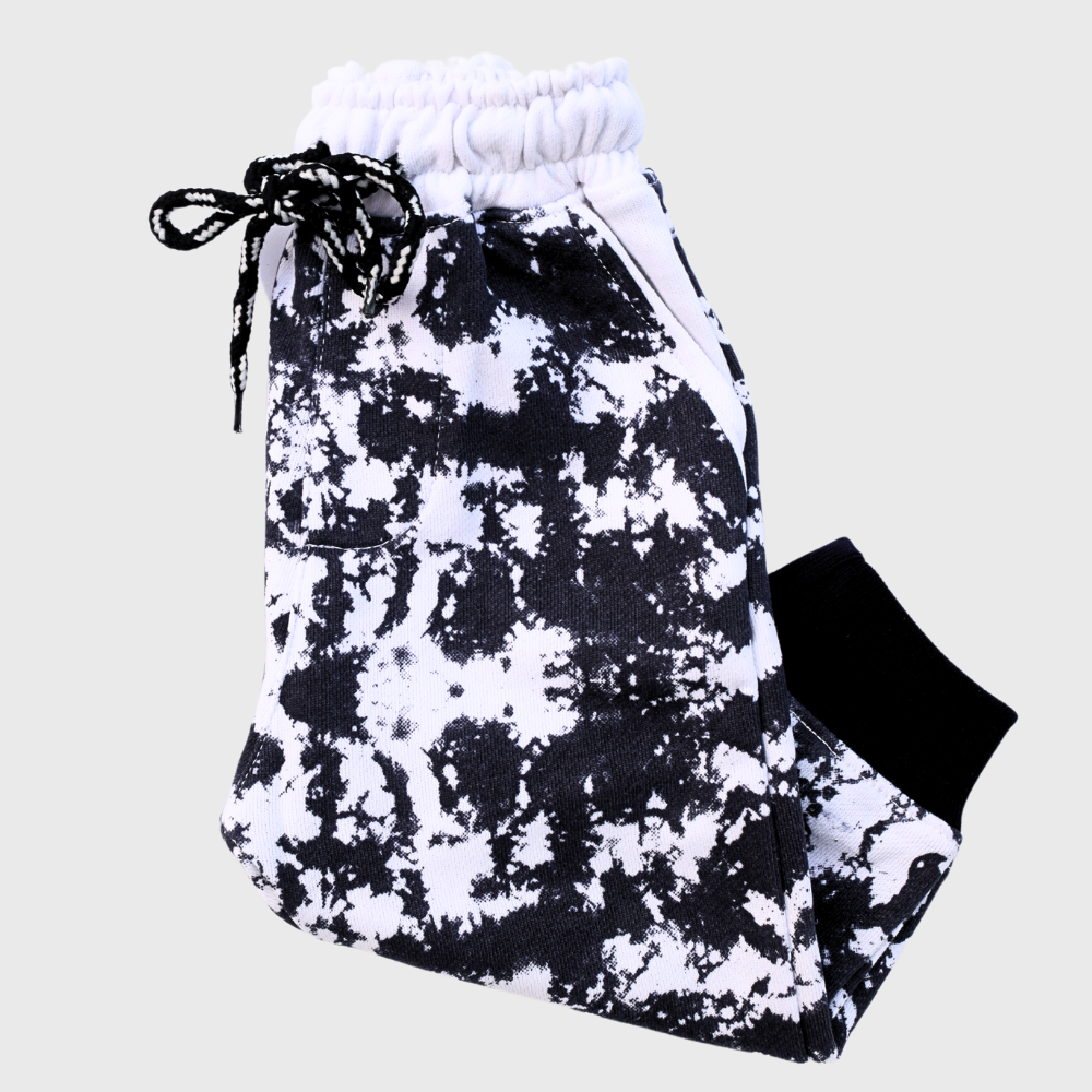 Tie-Dye Kids Terry Tracksuit/Pajama set (Navy blue and white)