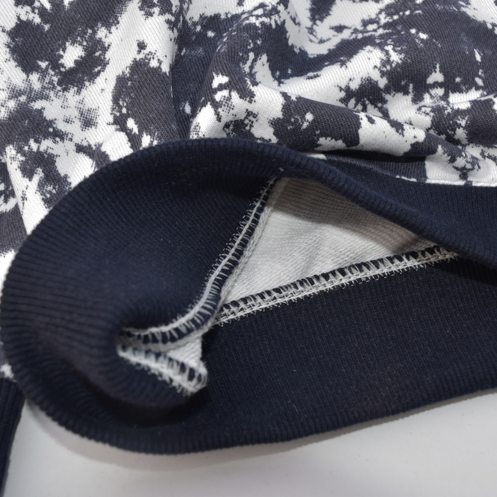 Tie-Dye Kids Terry Tracksuit/Pajama set (Navy blue and white)