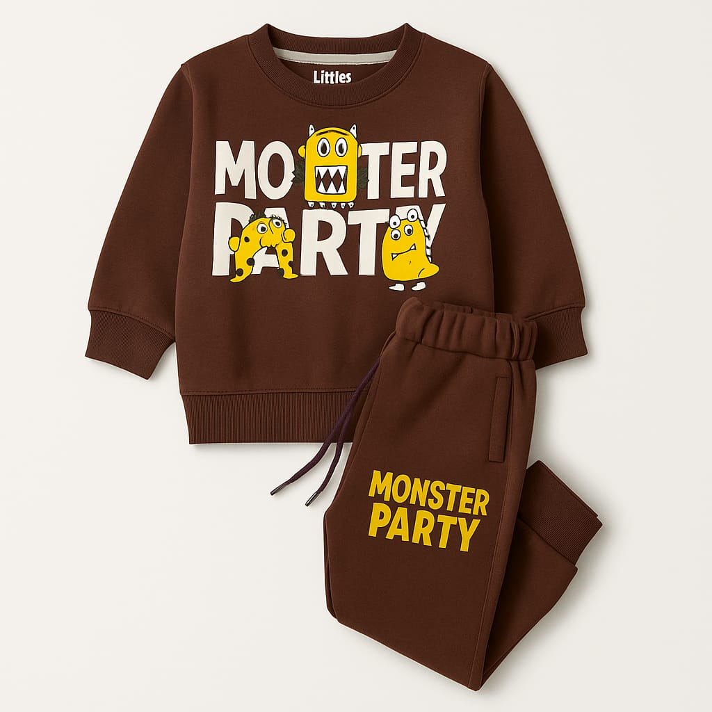 Monster Party Tracksuit – Brown