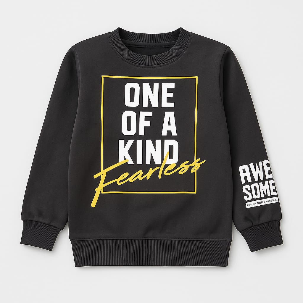 Charcoal “One of a Kind – Fearless” Fleece Pajama Set