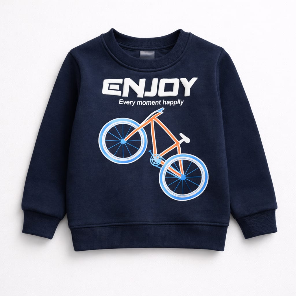 Enjoy Ride Navy Kids Fleece Tracksuit (2-Piece Set)