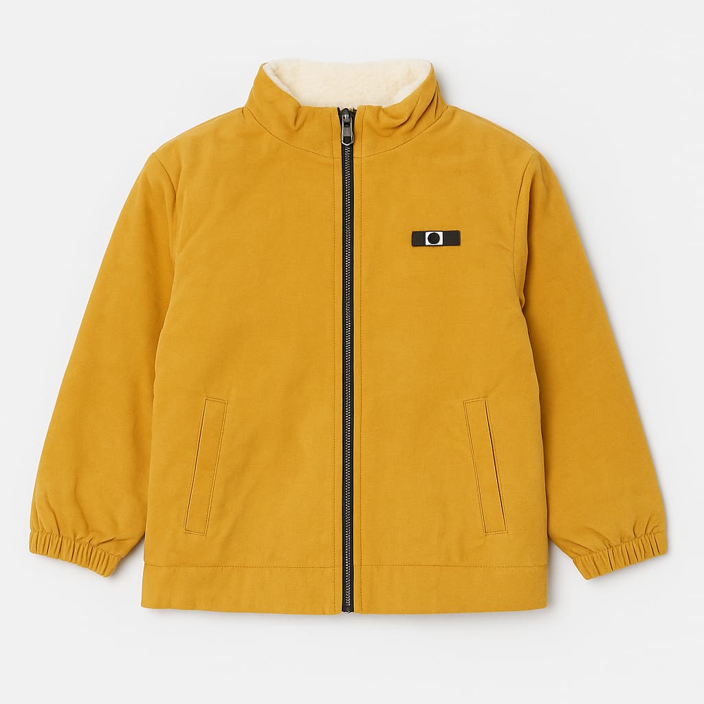 Mustard Baby Cord Winter Jacket