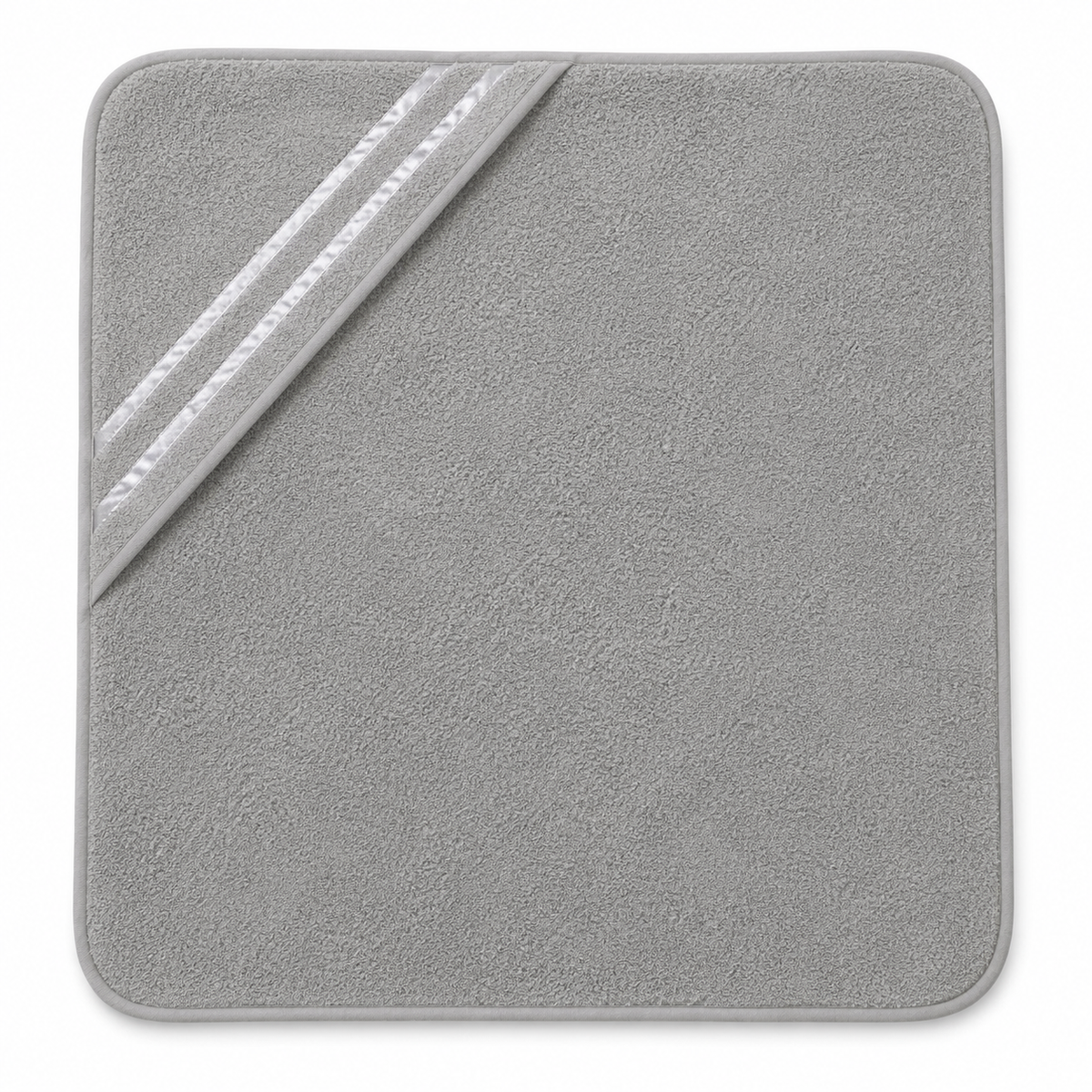 Soft Grey Hooded Baby Bath Towel – 30 × 29 Inches