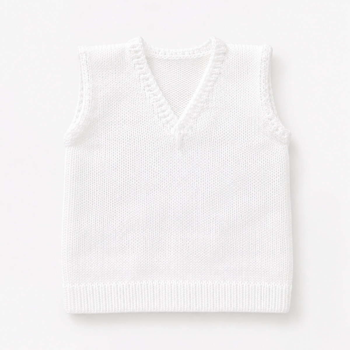 Classic Baby Woolen Vest – White