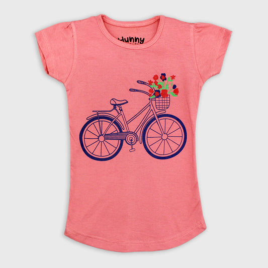 Kids Floral Bike Top (Pink)
