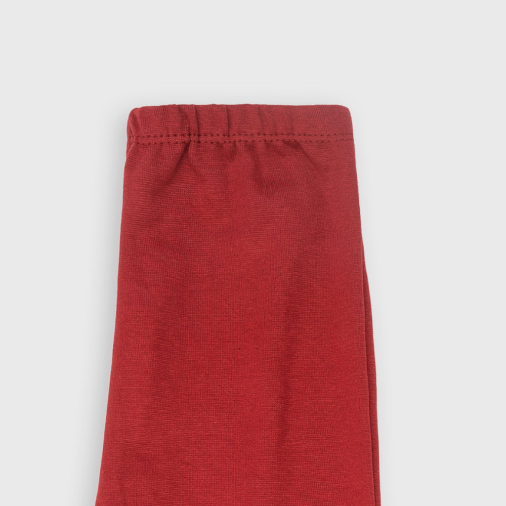 Solid Leggings for Girls Claret red