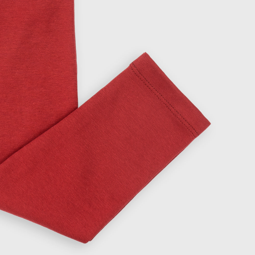 Solid Leggings for Girls Claret red