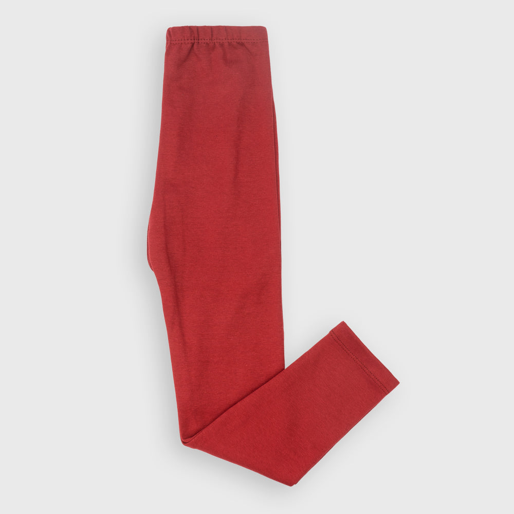 Solid Leggings for Girls Claret red