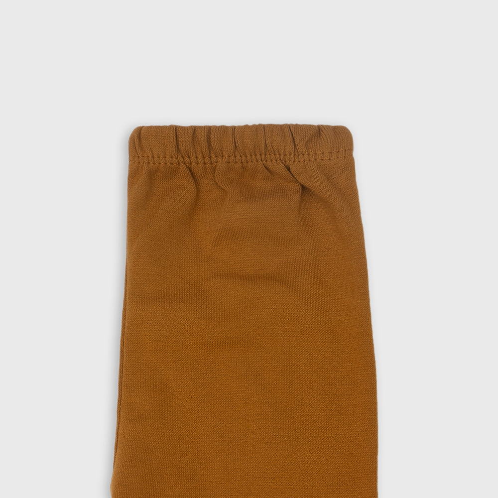 Solid Leggings for Girls Dark Brown