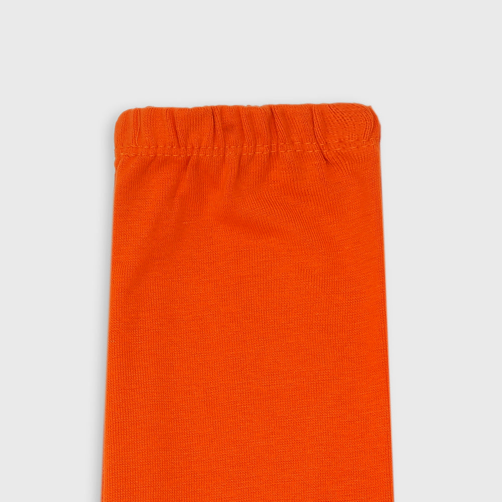 Solid Leggings for Girls Orange
