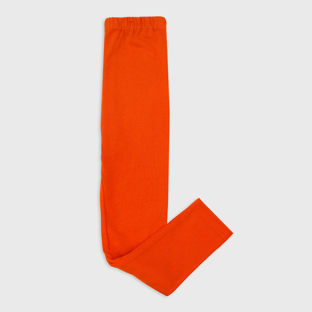 Solid Leggings for Girls Orange