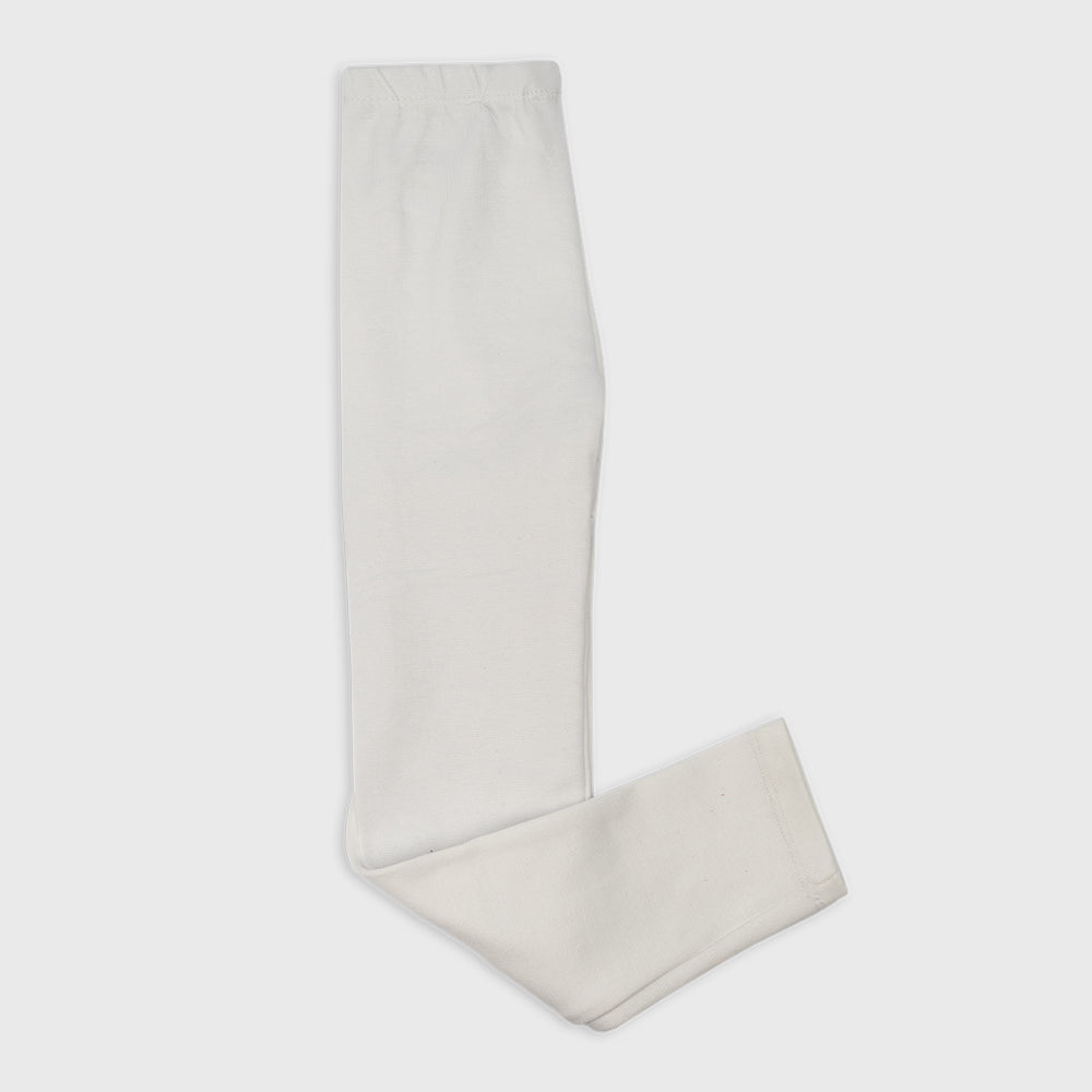 Solid Leggings for Girls Pure White