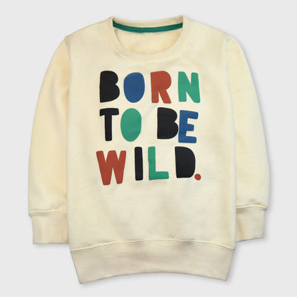 Born to be wild kids sweatshirt (Cream Off-white)