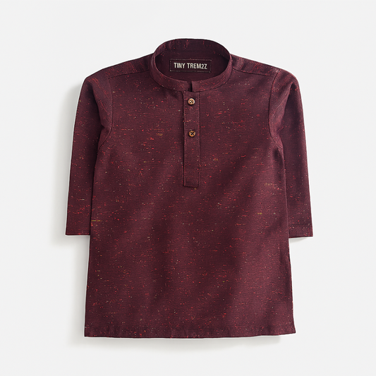 Deep Purple Cotton Kurta